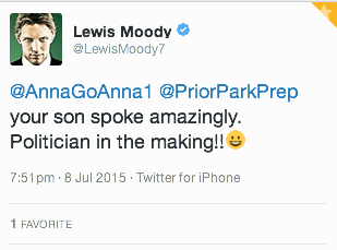 Lewis Moody Tweet